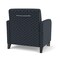 Lesro Siena Wide Guest Chair w/ Front Casters, Black Legs, RS NightSky Back, MD Farro Seat, RS NightSky Panels SN1201 - alternate 3
